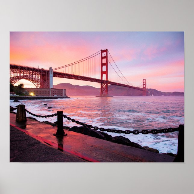 Poster Golden Gate Bridge, photo pittoresque, (Devant)