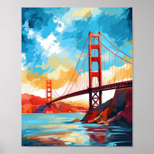 Poster Golden Gate Bridge San Francisco USA