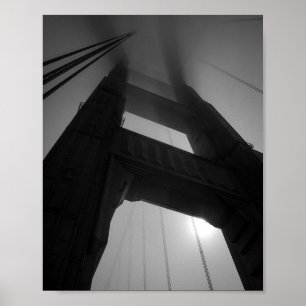 Poster Golden Gate Bridge Tower in Fog - San Francisco