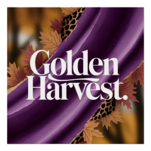 Poster Golden Harvest Luxe Purple Silk Conception Automne