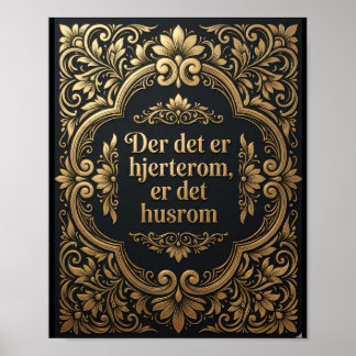 Poster  Golden Heartroom - Luxury Scandinavian Heritage 