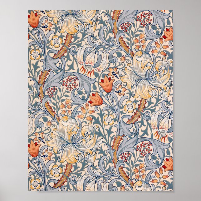Poster Golden Lily, William Morris (Devant)