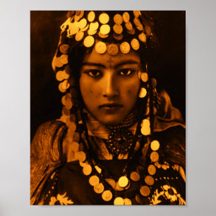 Poster Golden Maghreb Ouled Naïl Berber Girl Femme