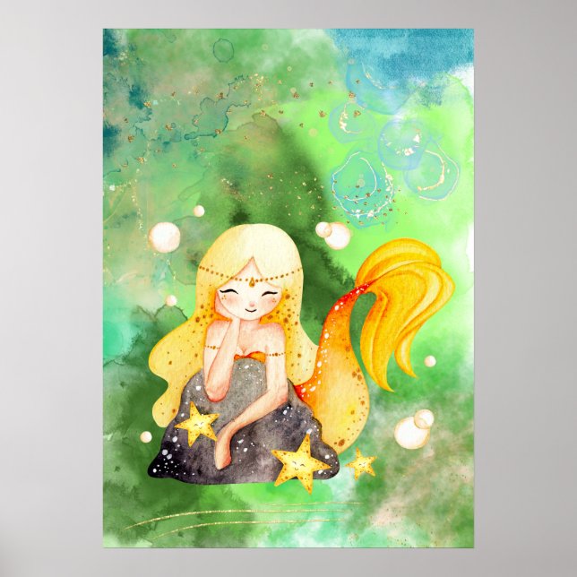 Poster Golden Mermaid (Devant)