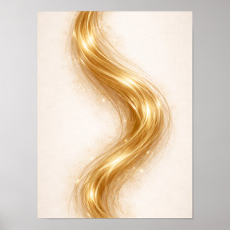 Poster Golden Minimal Flow Wall Art – Elegant Gold 