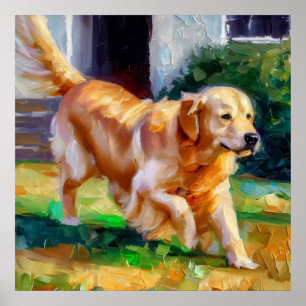 Poster Golden Retriever Chien