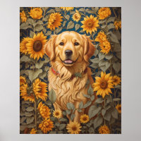 Golden Retriever Chien Dans Le Terrain De Tourneso