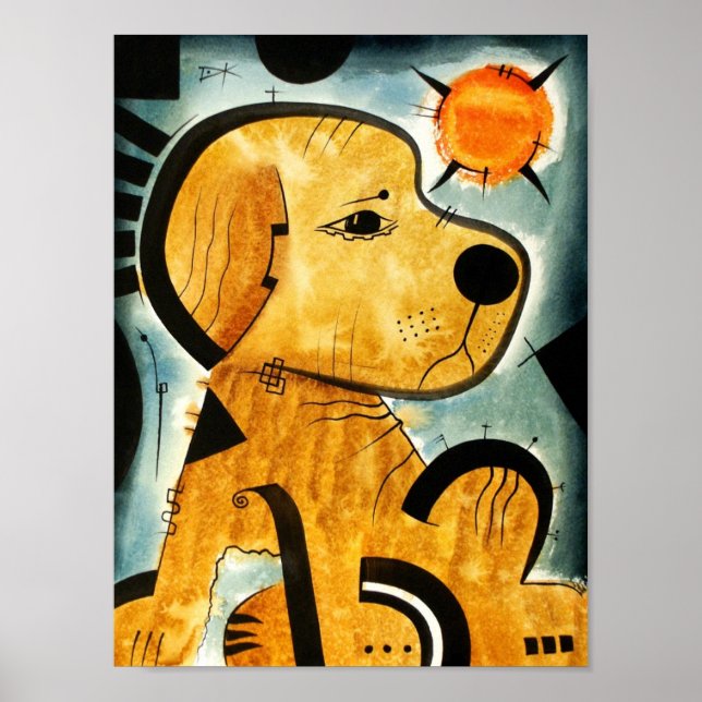 Poster Golden Retriever dog dk_2005aug8i (Devant)