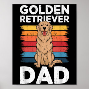 Poster Golden Retriever Papa Chemise Hommes Papa Amoureux