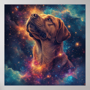 Poster Golden Retriever par Whimsical Cosmos
