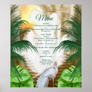 Poster Golden Royal Peacock Temple Dreams