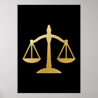 Golden Scales of Justice Law Theme