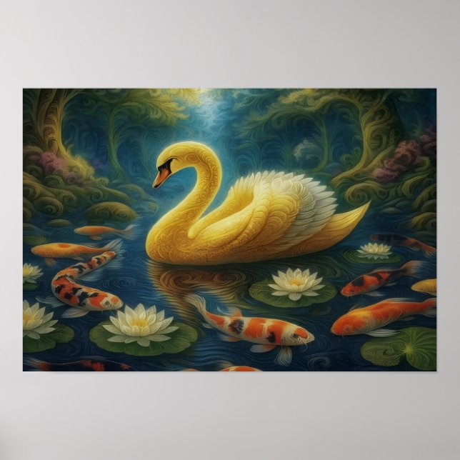 Poster Golden Swan  (Devant)