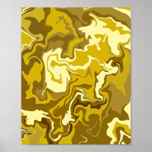 Poster Golden Swirls