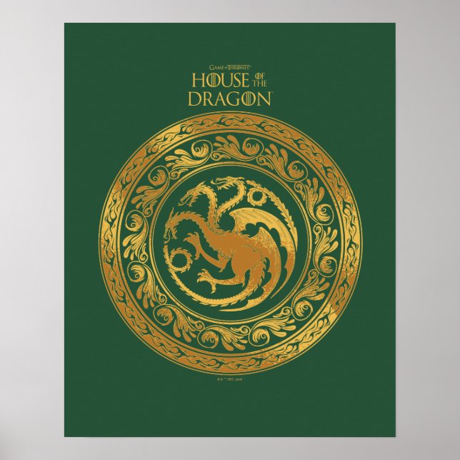 Poster Golden Targaryen Crest (Devant)