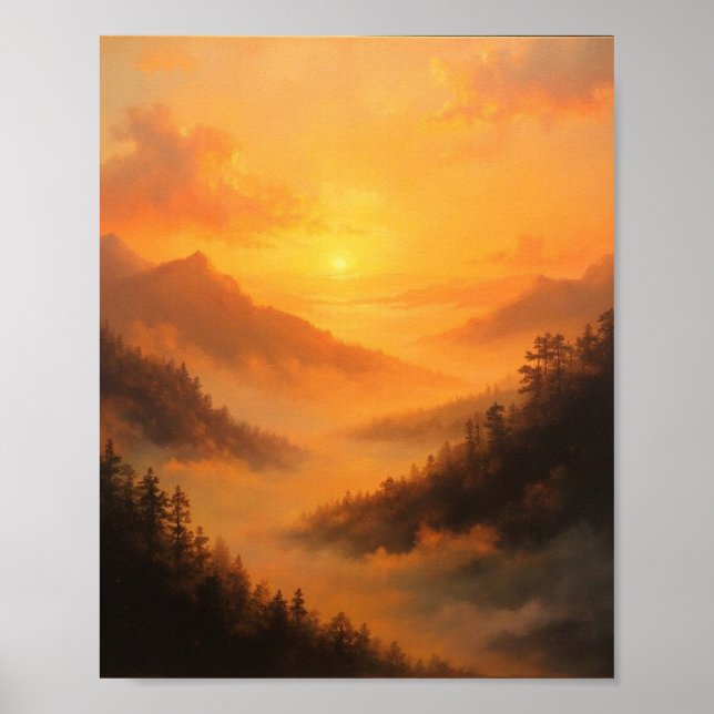 Poster Golden Valley Sunrise (Devant)