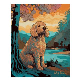 Poster Goldendoodle Dog 004 - Bruno Pokopen