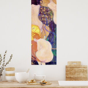Poster Goldfish par Gustav Klimt