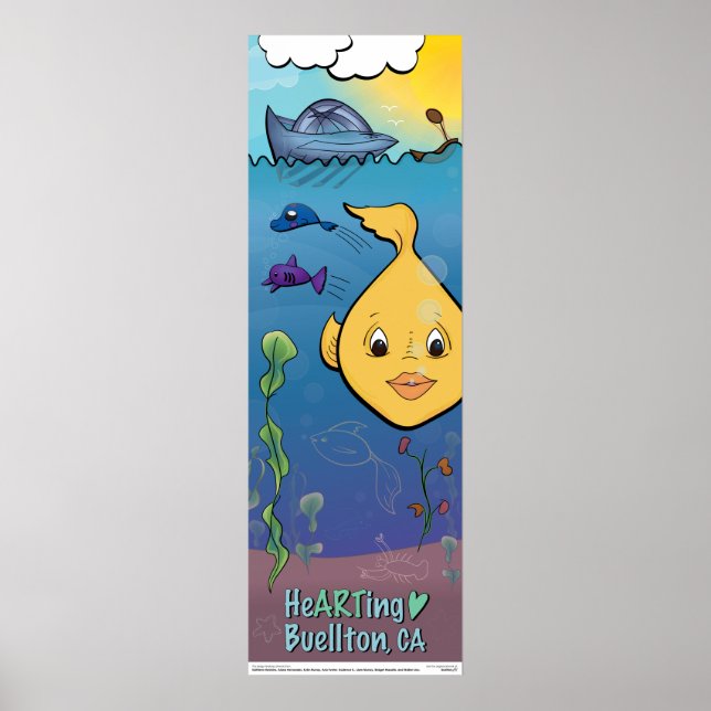 Poster - Goldie Fish - Buellton.Art (Devant)