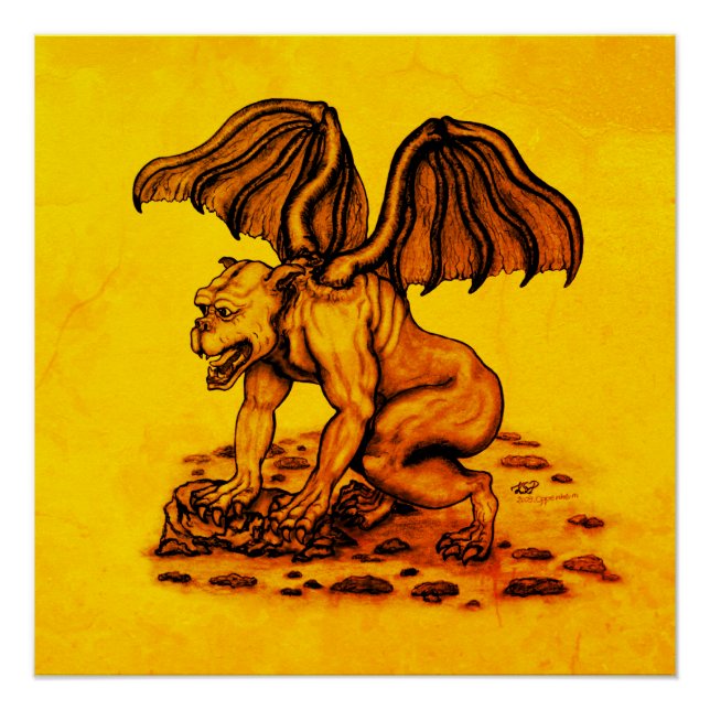 Poster Golem Gargoyle (Devant)