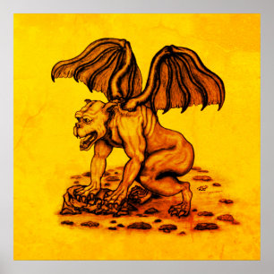 Poster Golem Gargoyle
