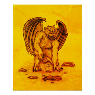 Poster Golem Gargoyle