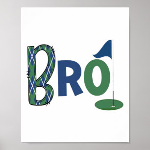 Poster Golf Anniversaire Enfants Golfing Frère D'Annivers
