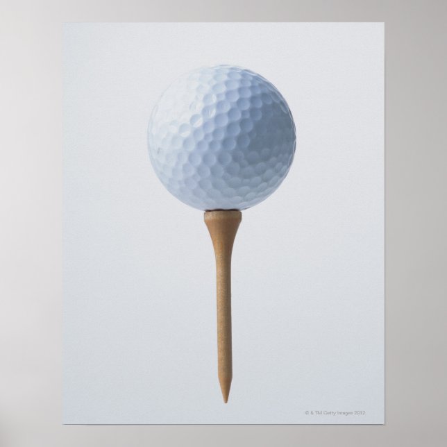 Poster Golf Ball et Tee (Devant)