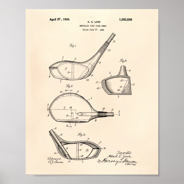 Poster Golf Club 1926 Art Brevet - Vieux Poivre (Devant)