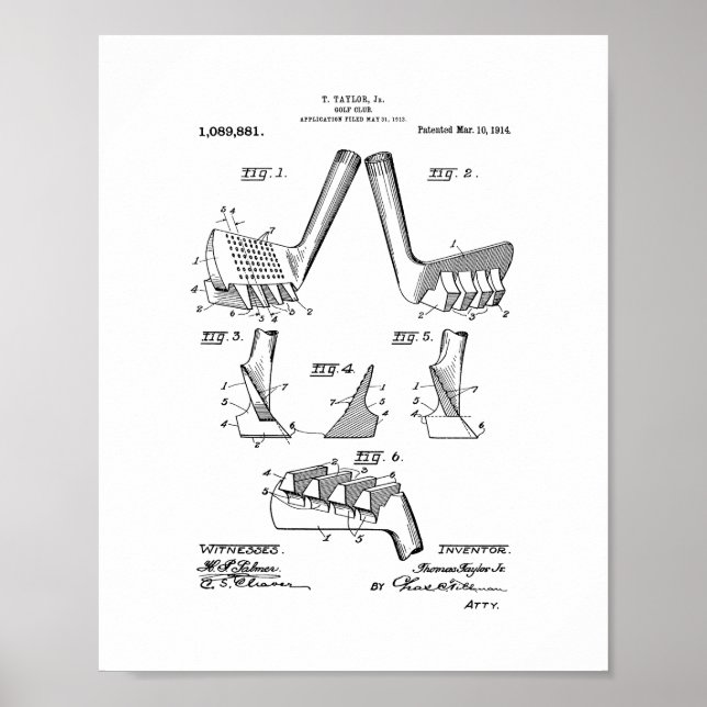 Poster Golf Club Patent (Devant)