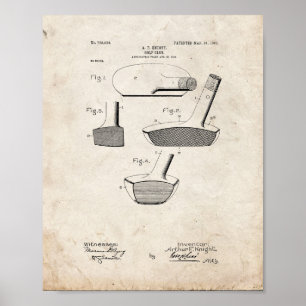 Poster Golf-club Patent - Old Look
