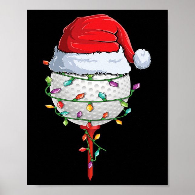 Poster Golf de Noël Pyjama Fun Holiday Golf Ball San (Devant)