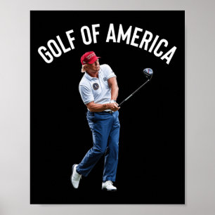 Poster Golf Drôle D'Amérique Donald Trump 1 