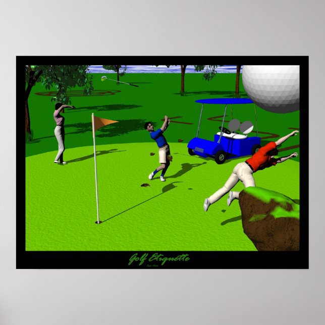 Poster Golf Etiquette (Devant)