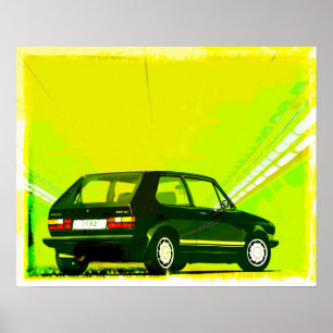 Poster Golf GTi MkI Green