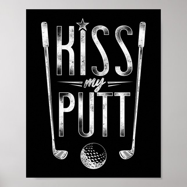 Poster Golf Kiss My Putt Pun (Devant)