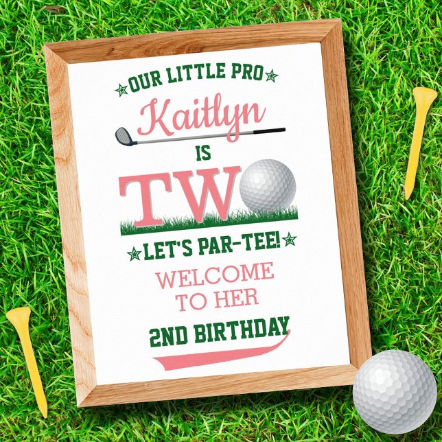 Poster Golf PAR-TEE 2e anniversaire Bienvenue (Créateur téléchargé)