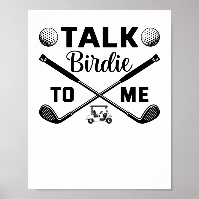 Poster Golf Parlez Birdie à moi drôle (Devant)