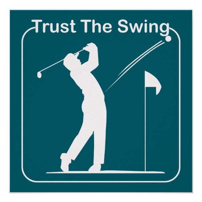 Poster golf player (Devant)