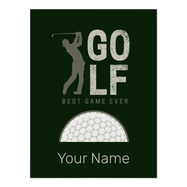 Poster Golf Sport Meilleur Jeu Ever pour les golfeurs et  (Devant)