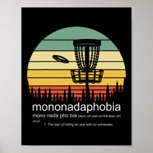 Poster Golf sur disque Mononadaphobie Drôle de golf à dis