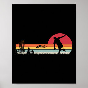 Poster Golf sur disque rétro vintage _1