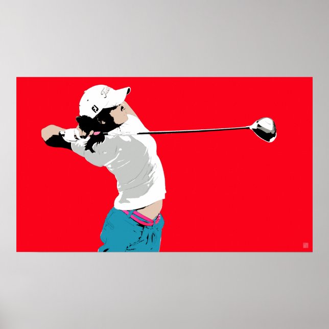 Poster Golf Swing - Original Golf Art Print (Devant)