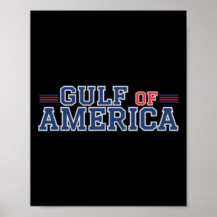 Poster Golfe De L'Amérique Usa Funny Golfe Du Mexique 4 J