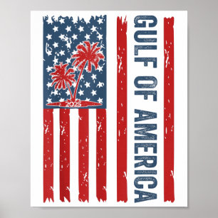 Poster Golfe Des Etats-Unis Est 2025 Funny Golfe D'Usa Am