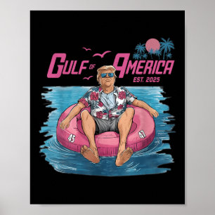 Poster Golfe Des Etats-Unis Est 2025 Funny Trump Patrioti