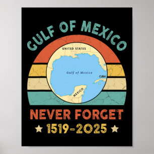 Poster Golfe Des Etats-Unis Golfe Drôle Golfe Du Mexique