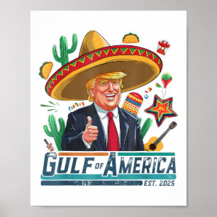 Poster Golfe Des Usa Amérique Est 2025 Cinco De Mayo Trum