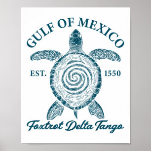 Poster Golfe Du Mexique Foxtrots Deltas Tangos Golfe Du M