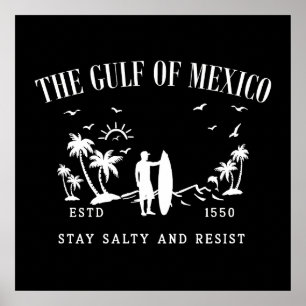 Poster Golfe du Mexique reste salé et résiste